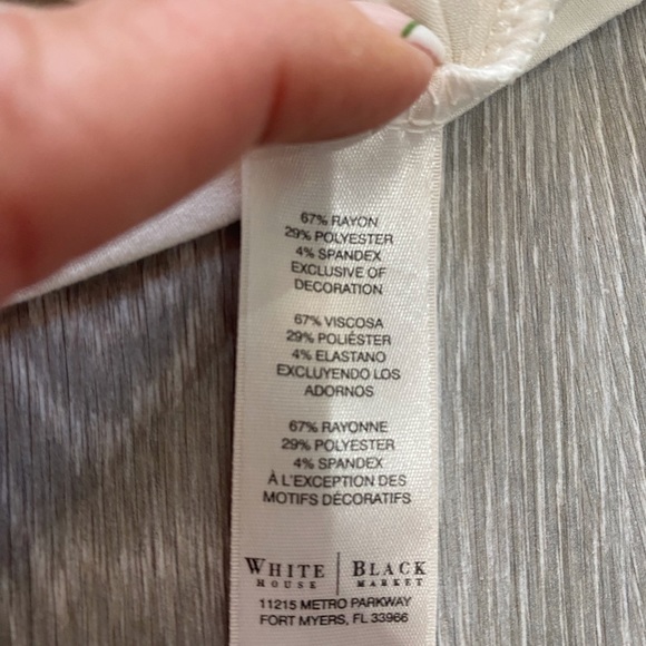 White House Black market, white tank top with ruffle detailing. - Picture 5 of 8